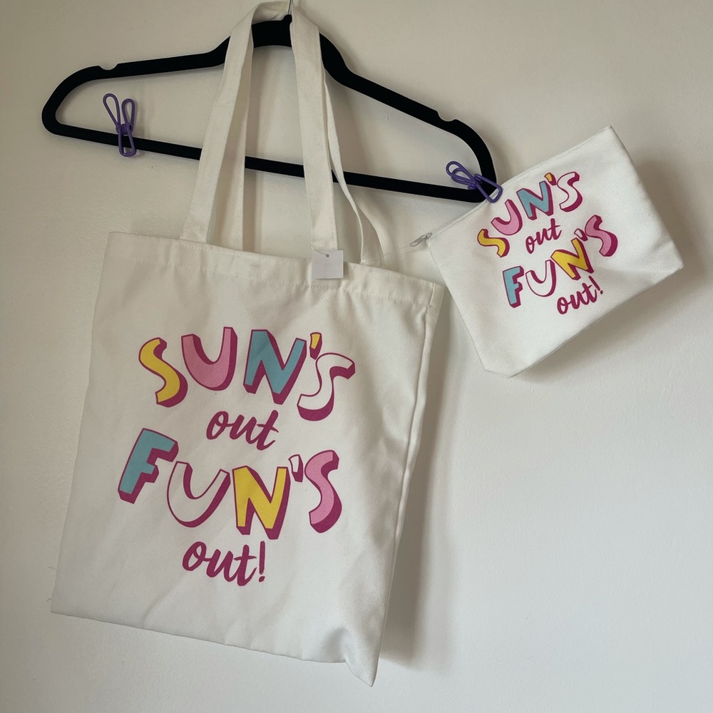 Canvas bag & Pouch Set